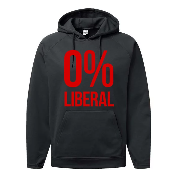 0% Zero Percent Liberal Conservative Performance Fleece Hoodie