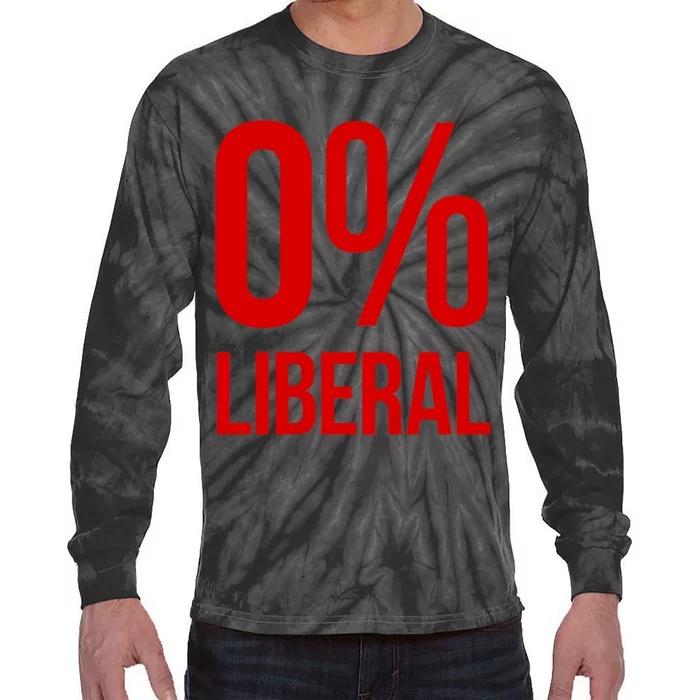 0% Zero Percent Liberal Conservative Tie-Dye Long Sleeve Shirt