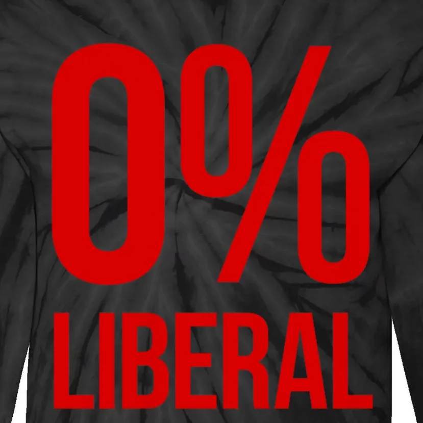 0% Zero Percent Liberal Conservative Tie-Dye Long Sleeve Shirt