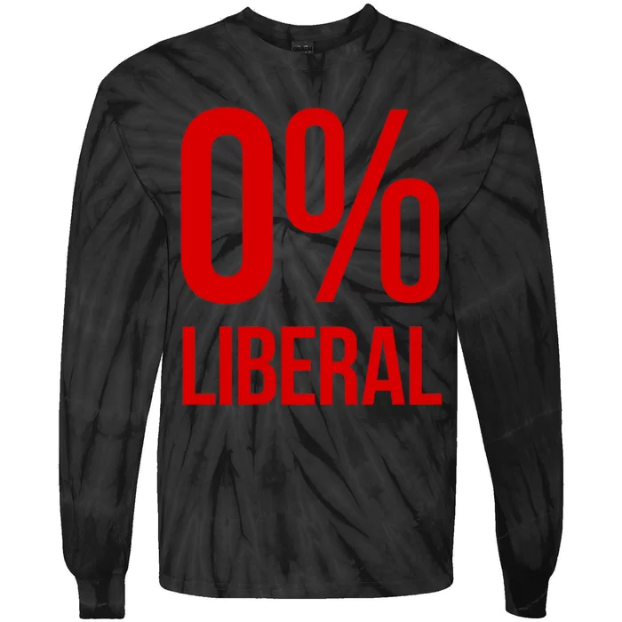 0% Zero Percent Liberal Conservative Tie-Dye Long Sleeve Shirt