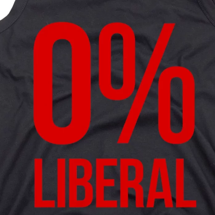 0% Zero Percent Liberal Conservative Tank Top