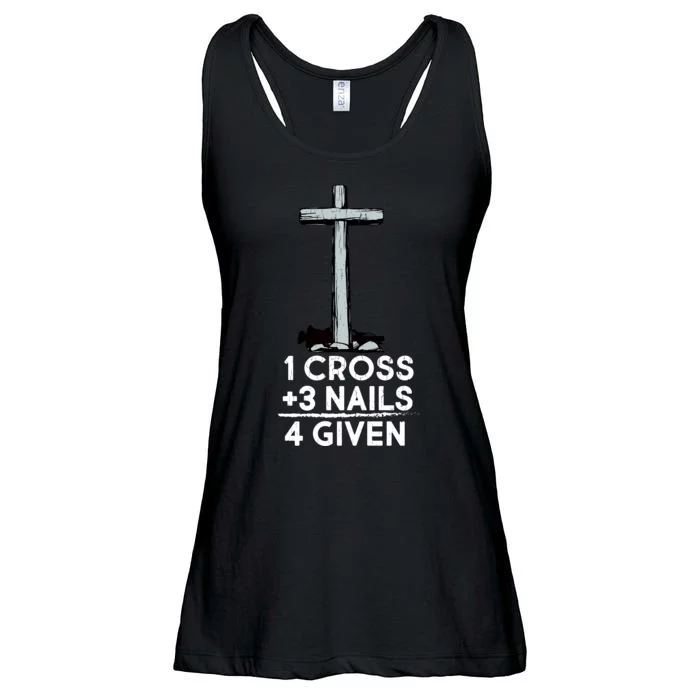 1 Cross Plus 3 Nails Equals 4 Given Ladies Essential Flowy Tank