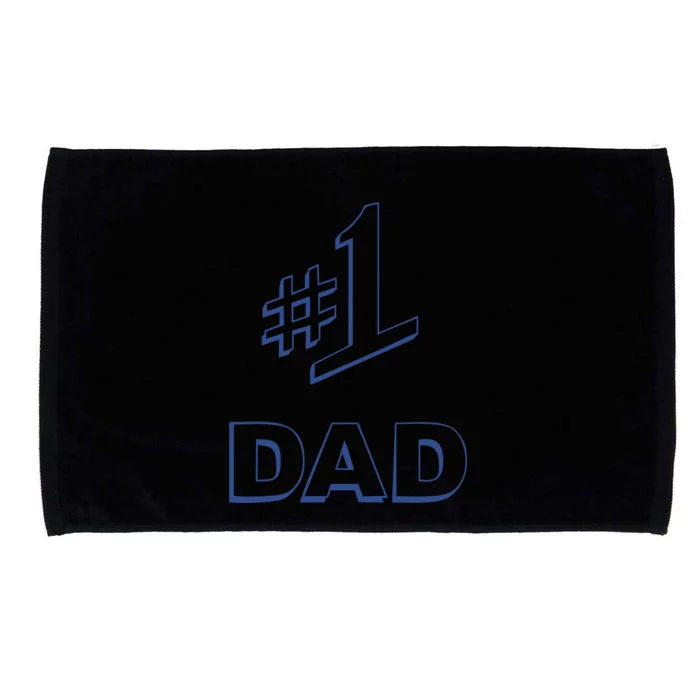 #1 Dad Number One Logo Microfiber Hand Towel