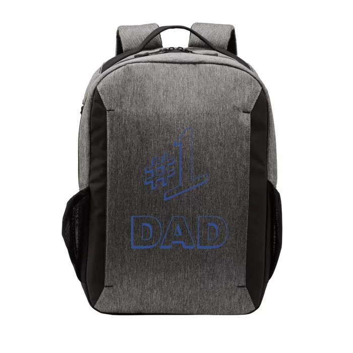 #1 Dad Number One Logo Vector Backpack