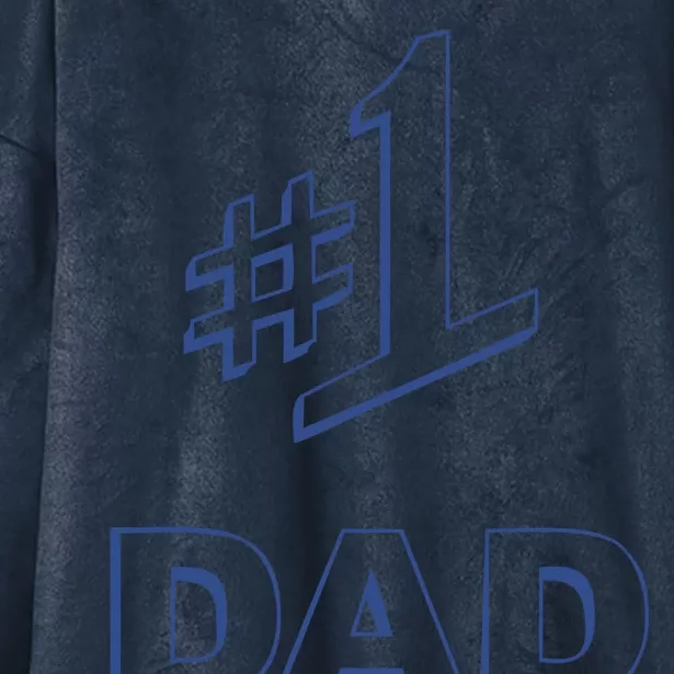 #1 Dad Number One Logo Hooded Wearable Blanket