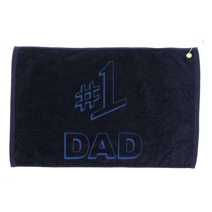 #1 Dad Number One Logo Grommeted Golf Towel