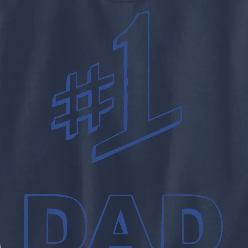 #1 Dad Number One Logo Kids Sweatshirt