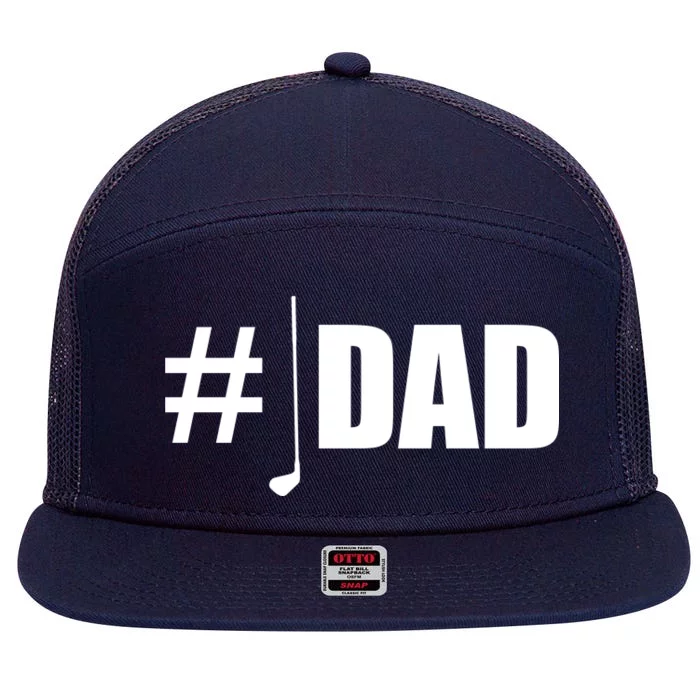 #1 Golf Dad 7 Panel Mesh Trucker Snapback Hat