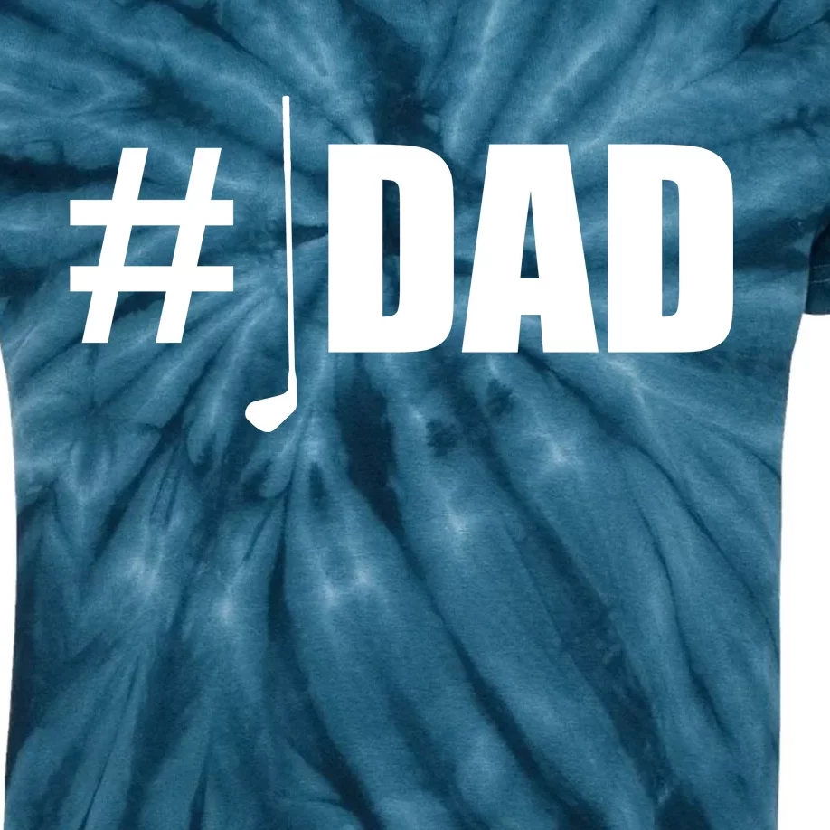 #1 Golf Dad Kids Tie-Dye T-Shirt