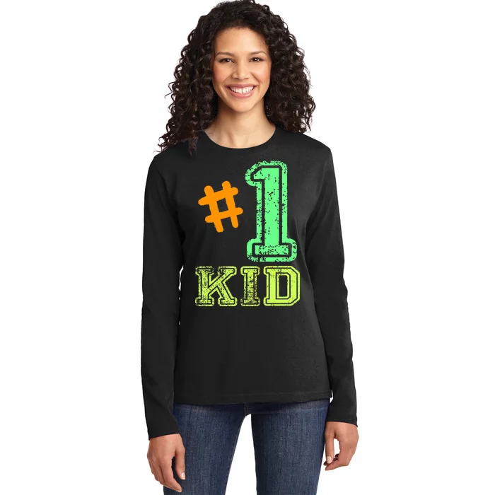 #1 Kid Ladies Long Sleeve Shirt