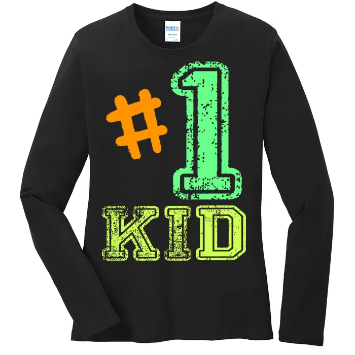 #1 Kid Ladies Long Sleeve Shirt