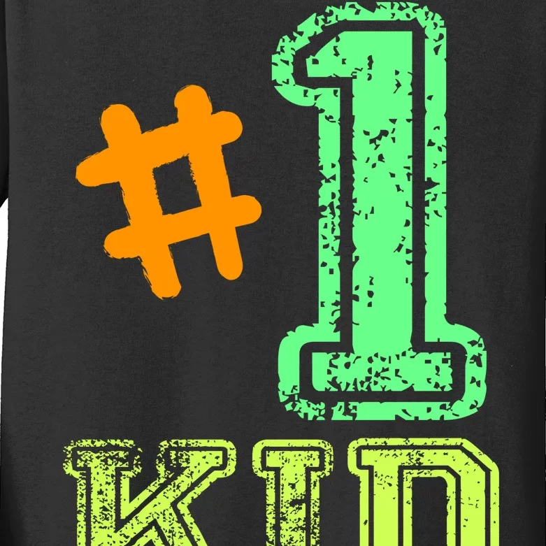 #1 Kid Kids Long Sleeve Shirt