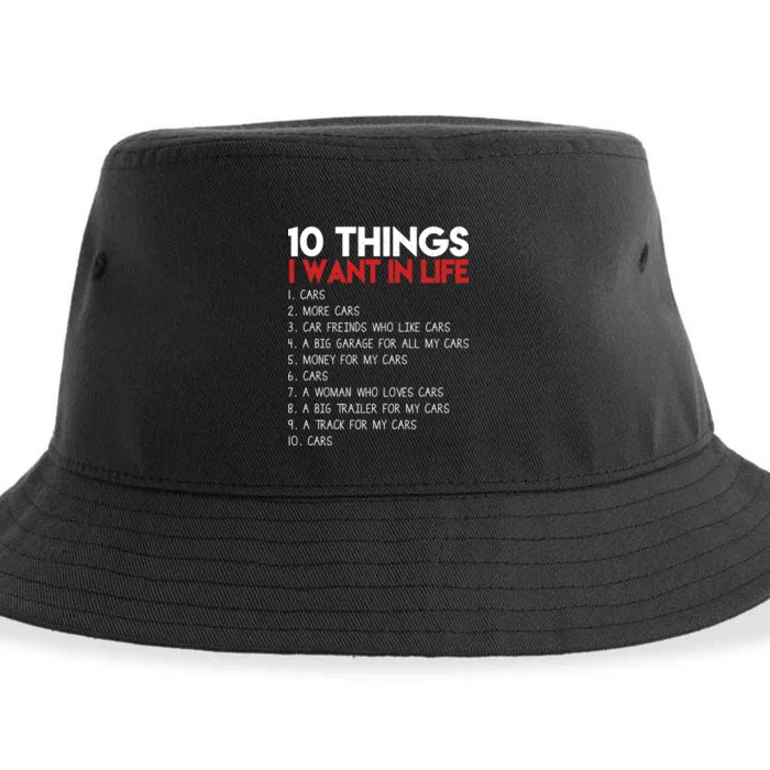 10 Things I Want In life Cars And More Cars Sustainable Bucket Hat