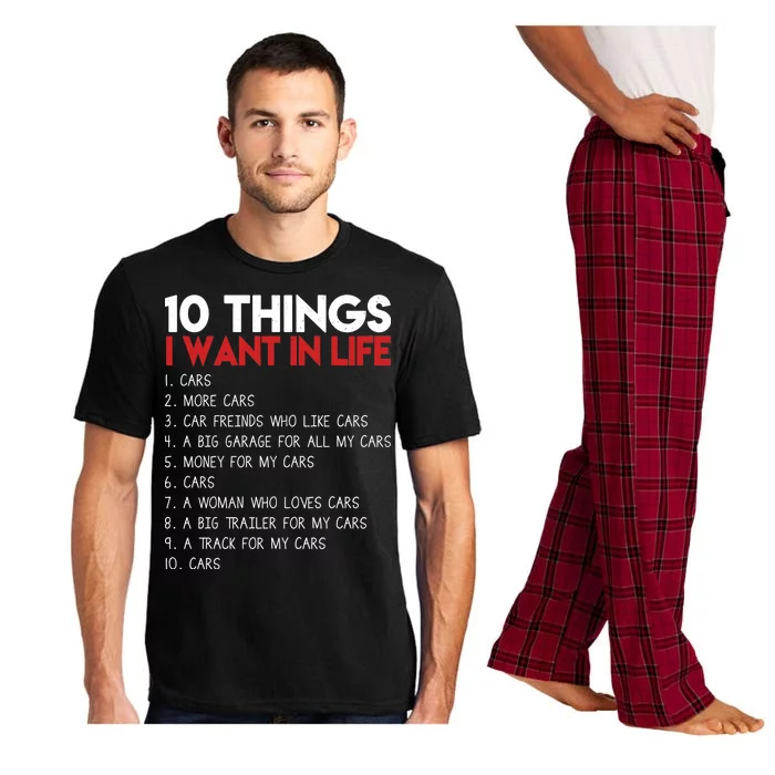 10 Things I Want In life Cars And More Cars Pajama Set