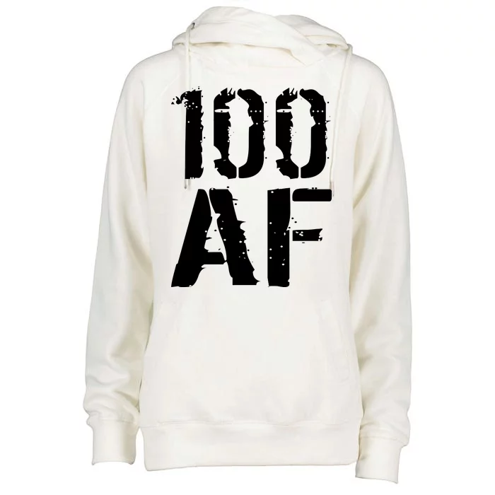 100 AF 100th Birthday Womens Funnel Neck Pullover Hood