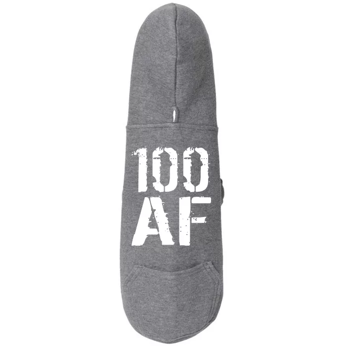 100 AF 100th Birthday Doggie 3-End Fleece Hoodie