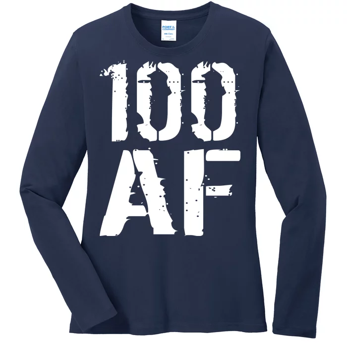 100 AF 100th Birthday Ladies Long Sleeve Shirt