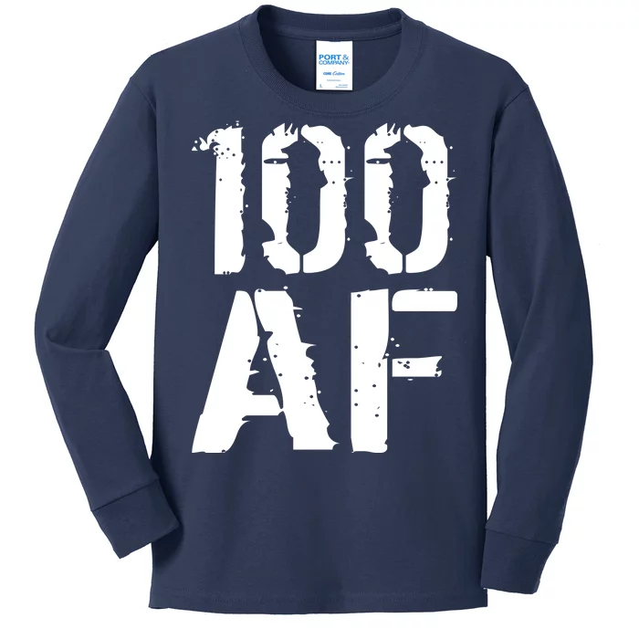 100 AF 100th Birthday Kids Long Sleeve Shirt