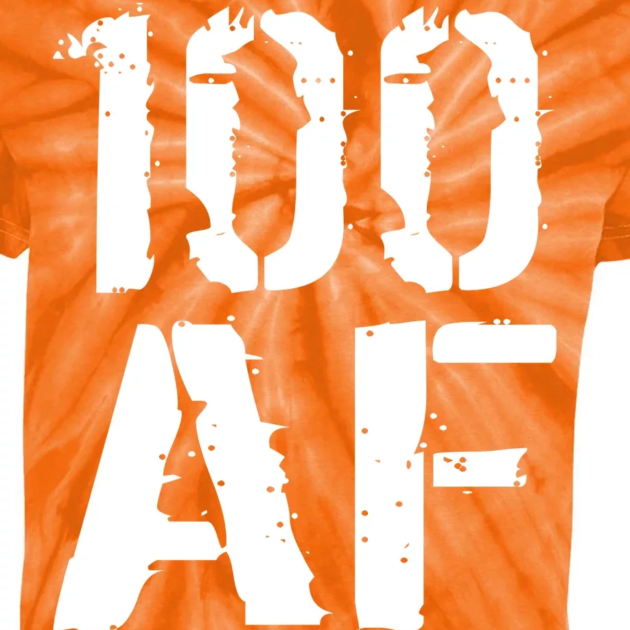 100 AF 100th Birthday Kids Tie-Dye T-Shirt