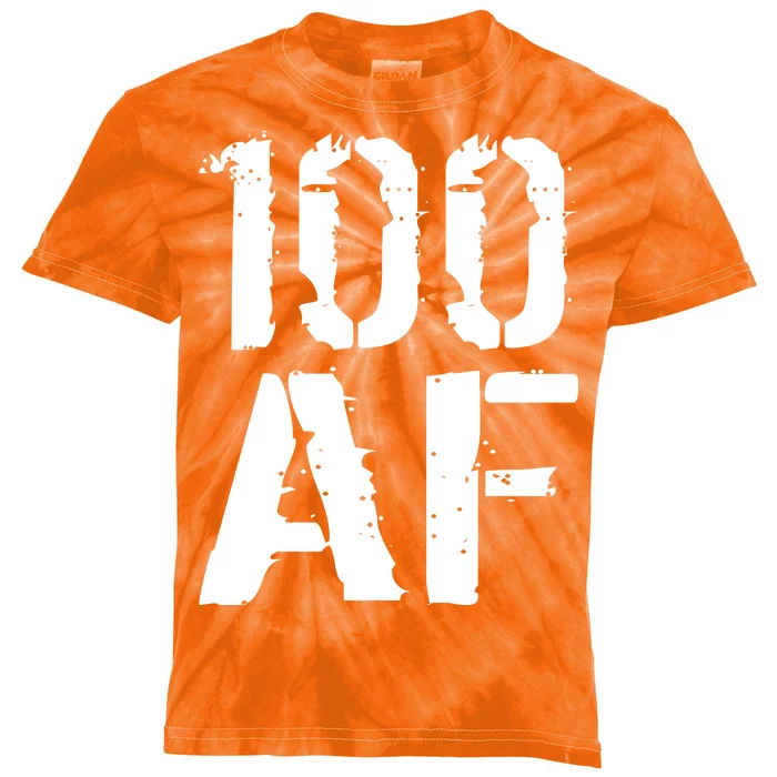 100 AF 100th Birthday Kids Tie-Dye T-Shirt