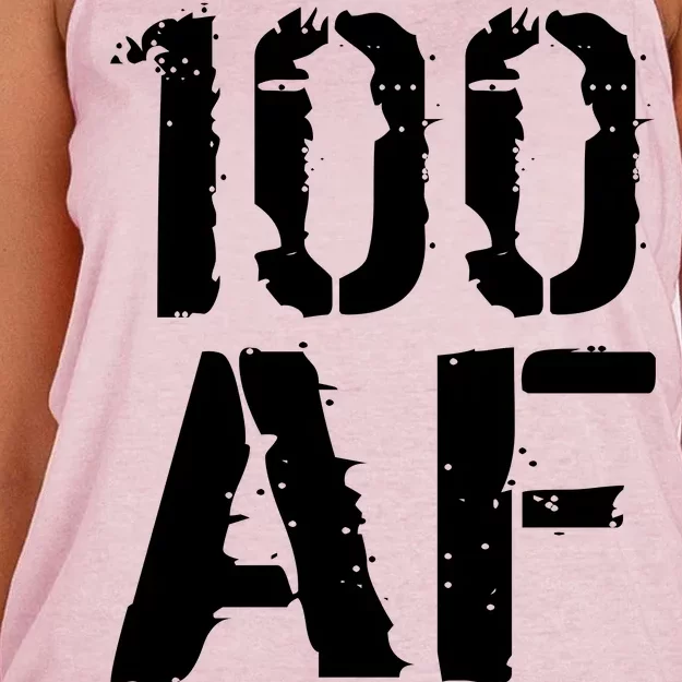 100 AF 100th Birthday Women's Knotted Racerback Tank