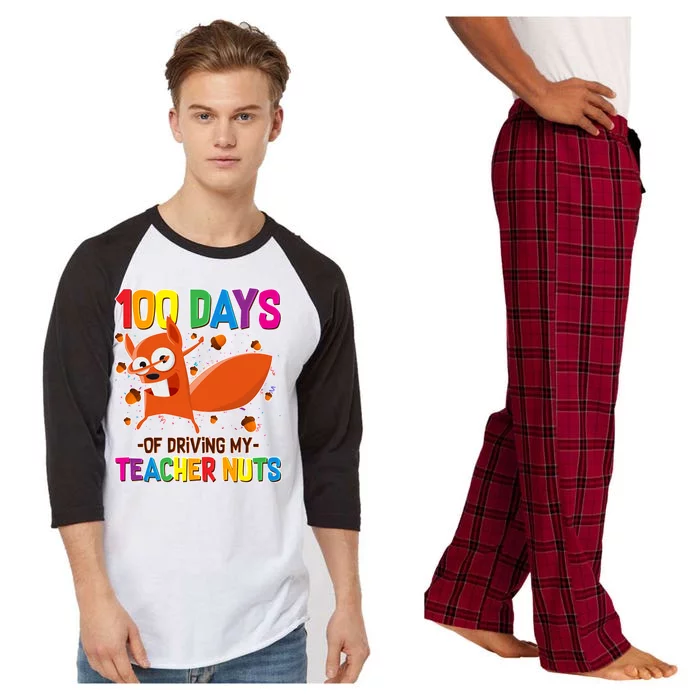 100 Days Of Driving My Teacher Nuts Raglan Sleeve Pajama Set