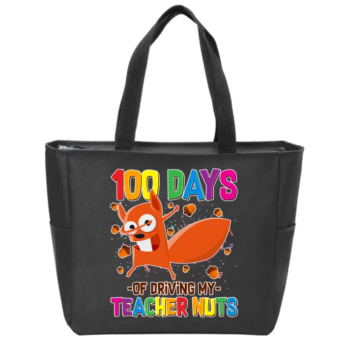 100 Days Of Driving My Teacher Nuts Zip Tote Bag