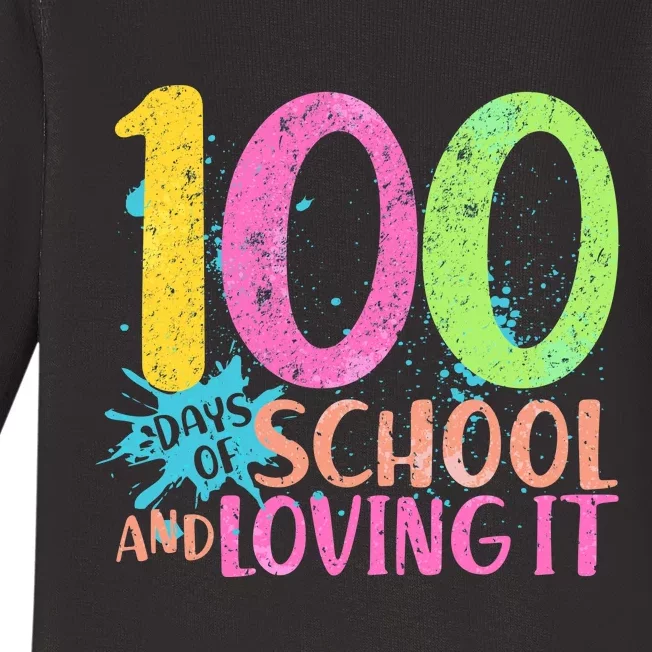 100 Days Of School And Loving It Baby Long Sleeve Bodysuit