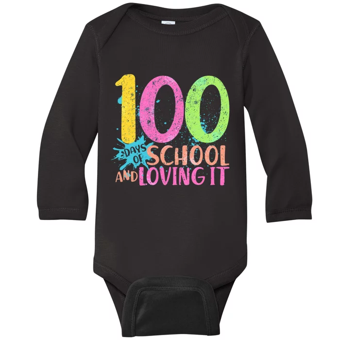 100 Days Of School And Loving It Baby Long Sleeve Bodysuit