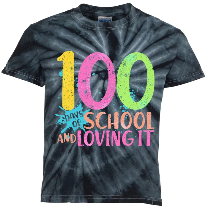 100 Days Of School And Loving It Kids Tie-Dye T-Shirt