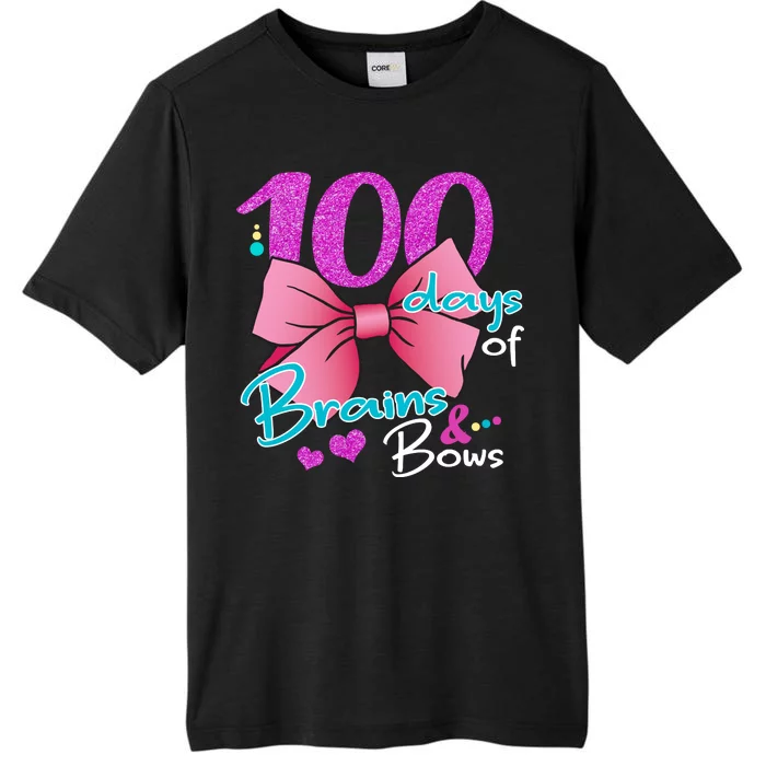 100 Days Of School Brains and Bows ChromaSoft Performance T-Shirt