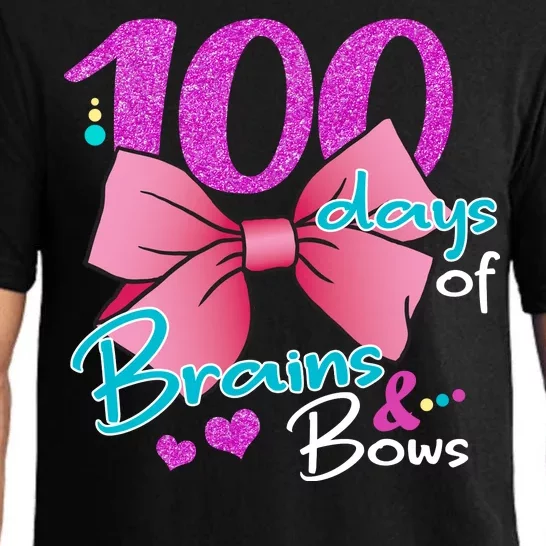 100 Days Of School Brains and Bows Pajama Set