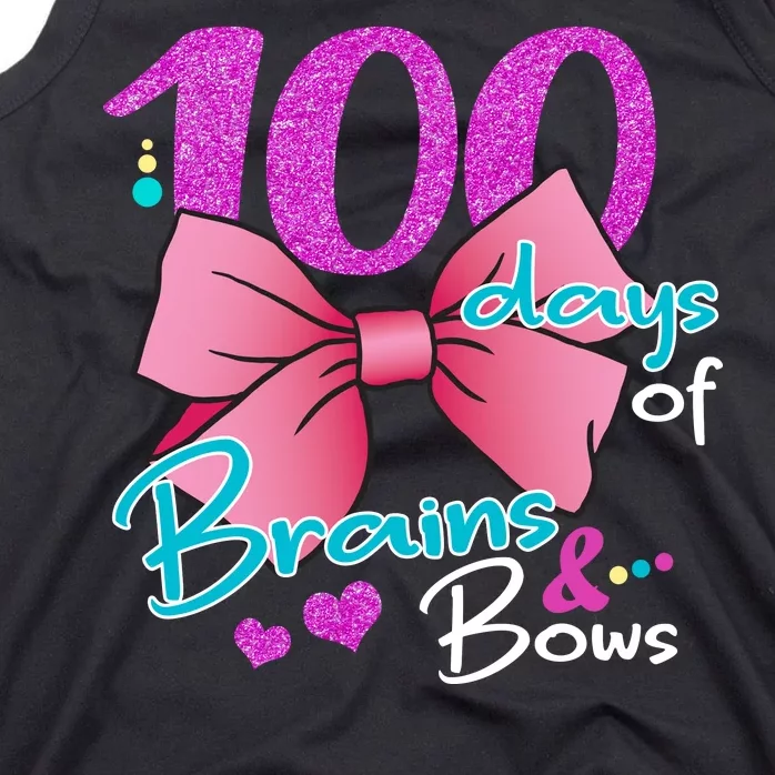 100 Days Of School Brains and Bows Tank Top