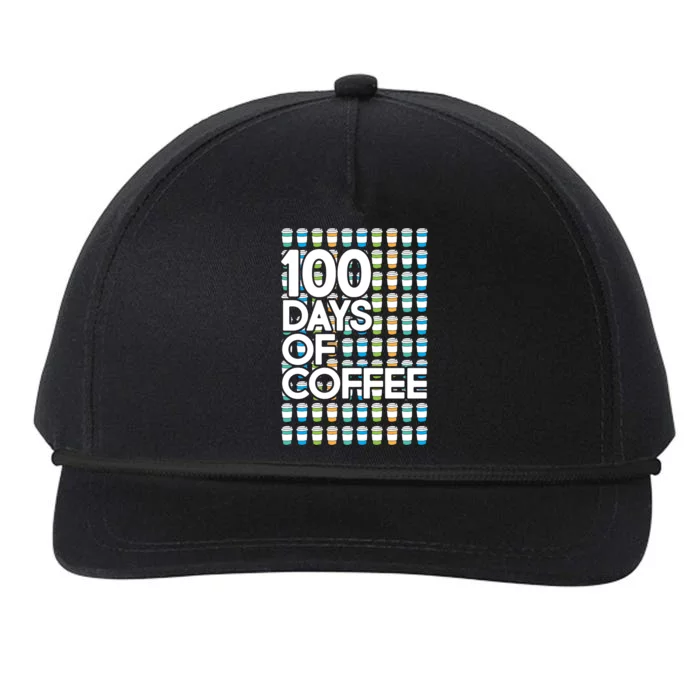 100 Days Of School (Coffee) Snapback Five-Panel Rope Hat