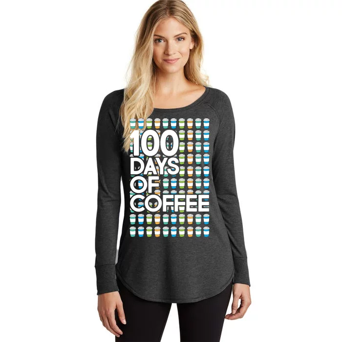 100 Days Of School (Coffee) Women's Perfect Tri Tunic Long Sleeve Shirt