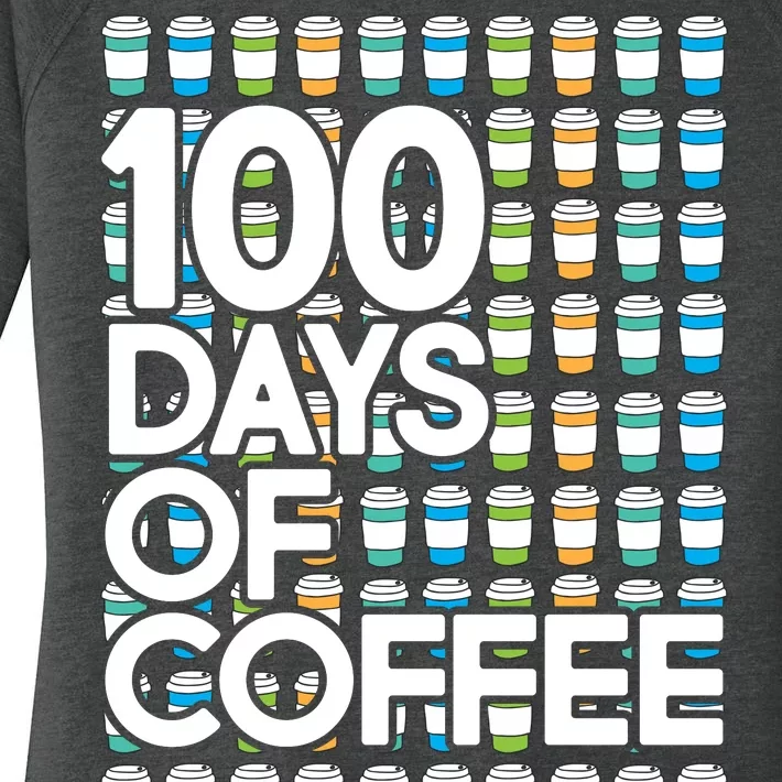 100 Days Of School (Coffee) Women's Perfect Tri Tunic Long Sleeve Shirt