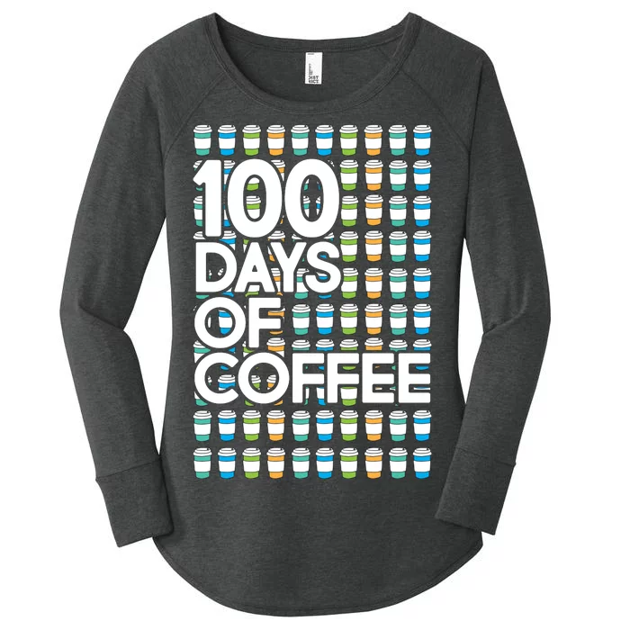 100 Days Of School (Coffee) Women's Perfect Tri Tunic Long Sleeve Shirt