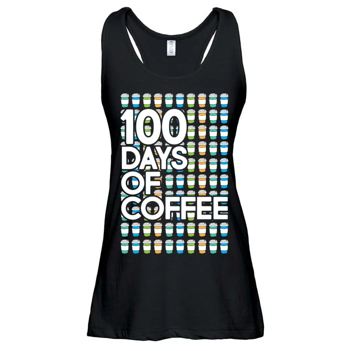 100 Days Of School (Coffee) Ladies Essential Flowy Tank