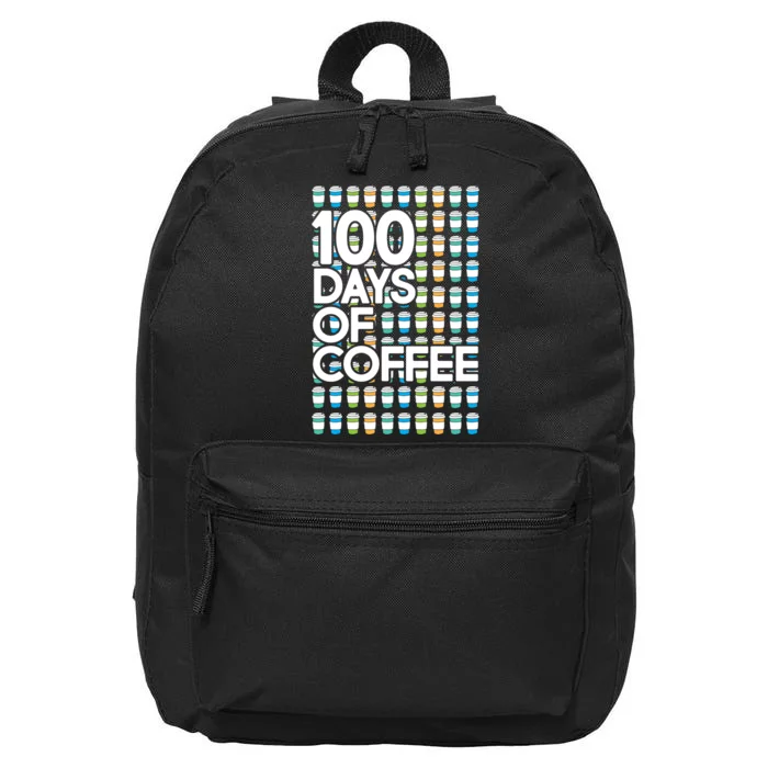 100 Days Of School (Coffee) 16 in Basic Backpack