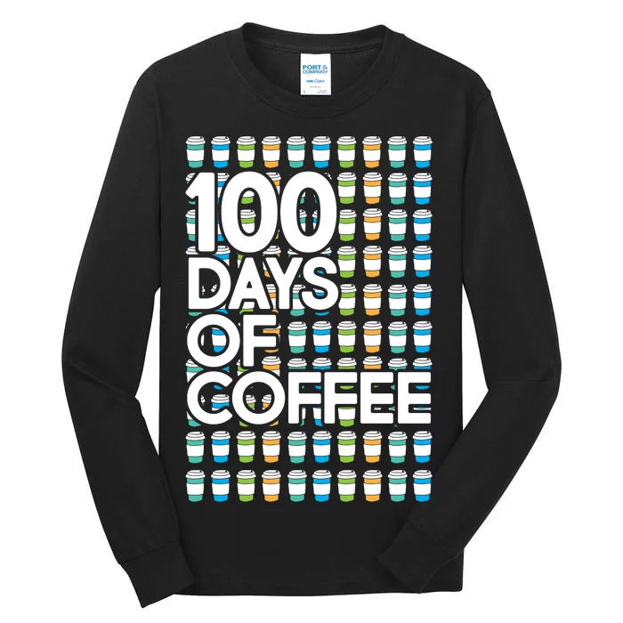 100 Days Of School (Coffee) Tall Long Sleeve T-Shirt