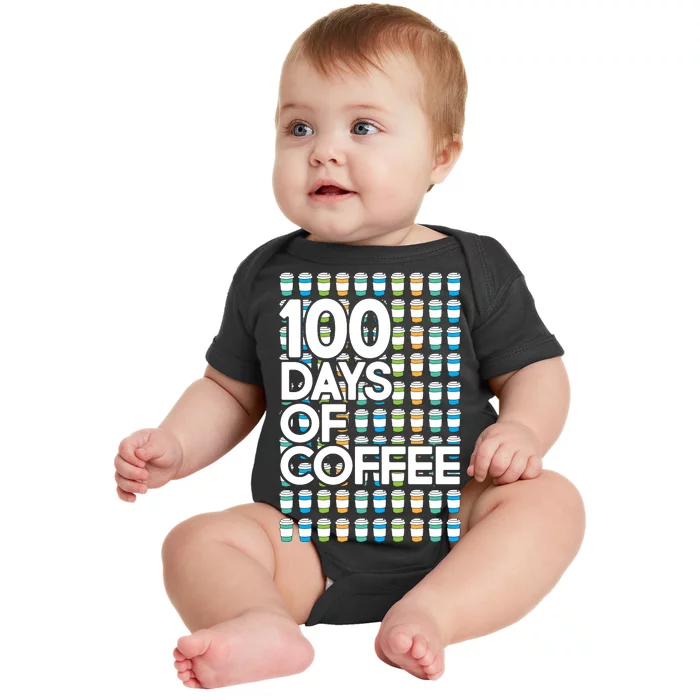 100 Days Of School (Coffee) Baby Bodysuit