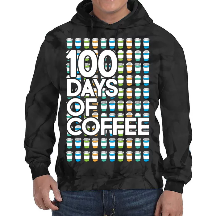 100 Days Of School (Coffee) Tie Dye Hoodie