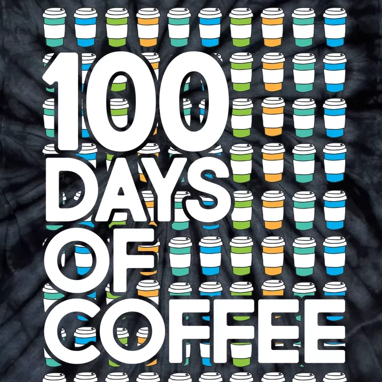 100 Days Of School (Coffee) Tie-Dye T-Shirt