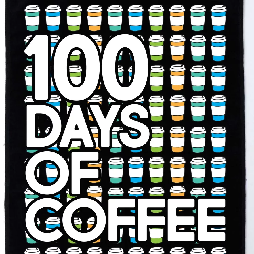 100 Days Of School (Coffee) Platinum Collection Golf Towel