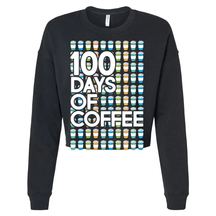 100 Days Of School (Coffee) Cropped Pullover Crew