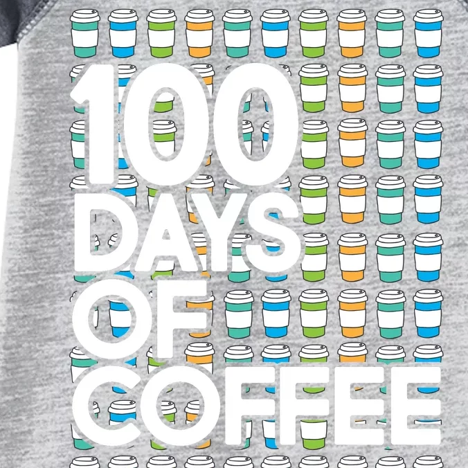 100 Days Of School (Coffee) Infant Baby Jersey Bodysuit