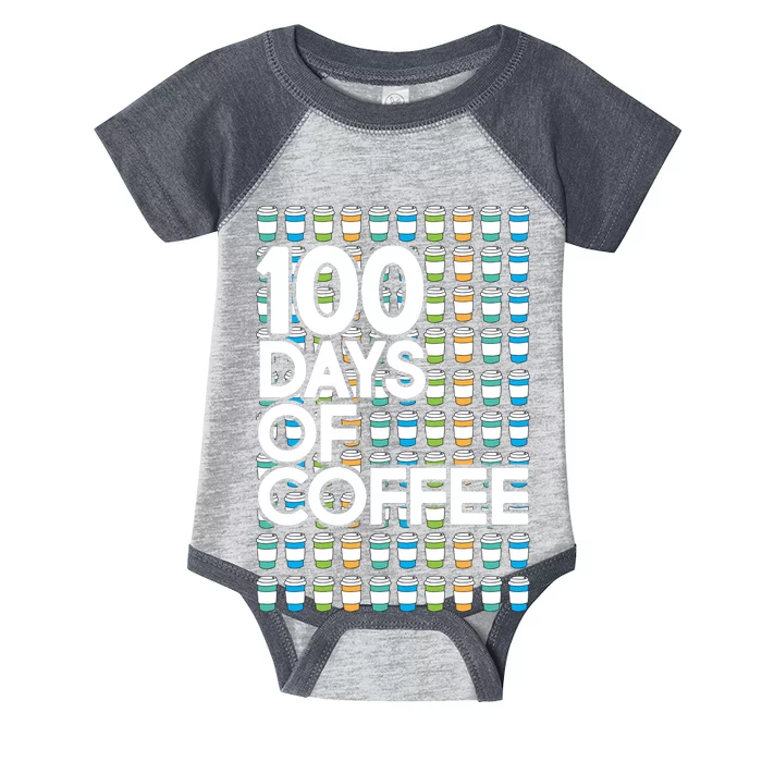 100 Days Of School (Coffee) Infant Baby Jersey Bodysuit