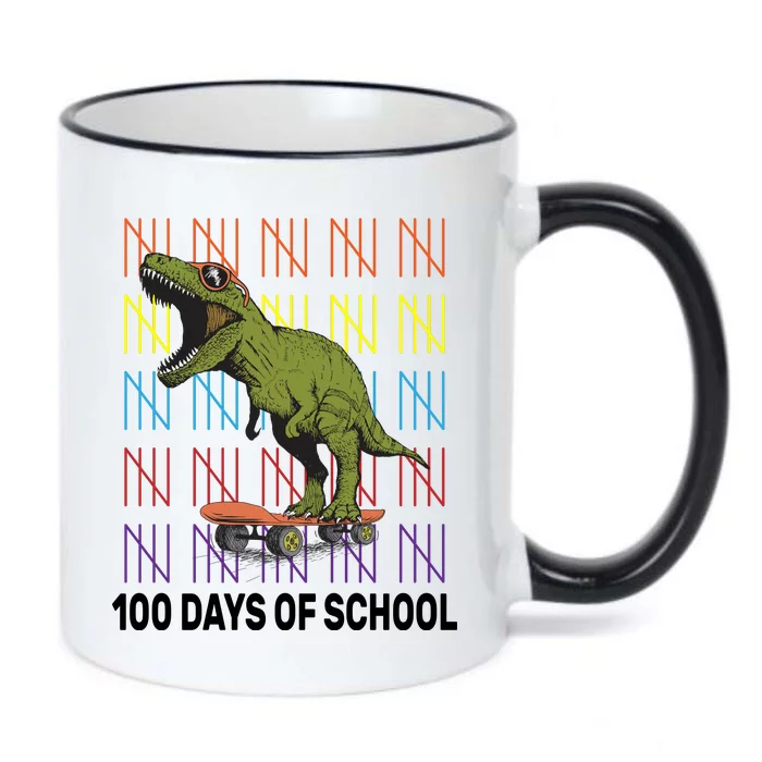 100 Days of School Cool Dinosaur Black Color Changing Mug