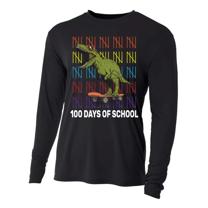 100 Days of School Cool Dinosaur Cooling Performance Long Sleeve Crew