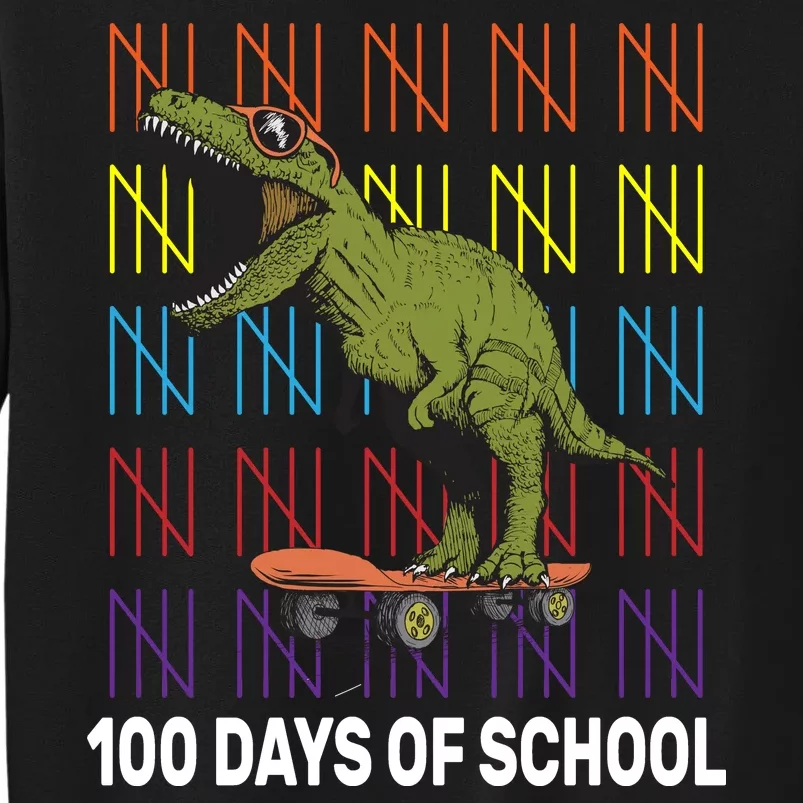 100 Days of School Cool Dinosaur Tall Sweatshirt